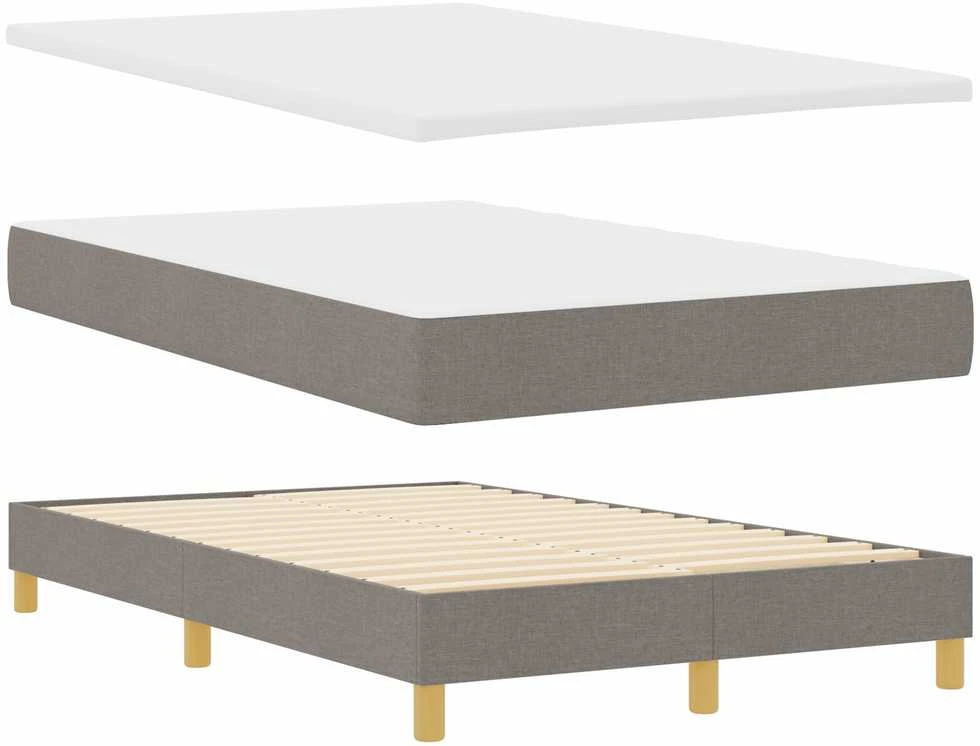 Kiemas lova su pagalve Tortora 120 x 190 cm audinys