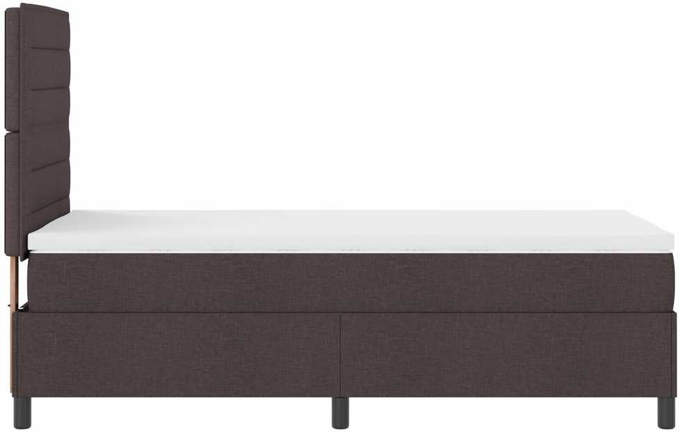 Kiemas lova su čiužiniu Tamsiai rudas 90 x 190 cm audinys