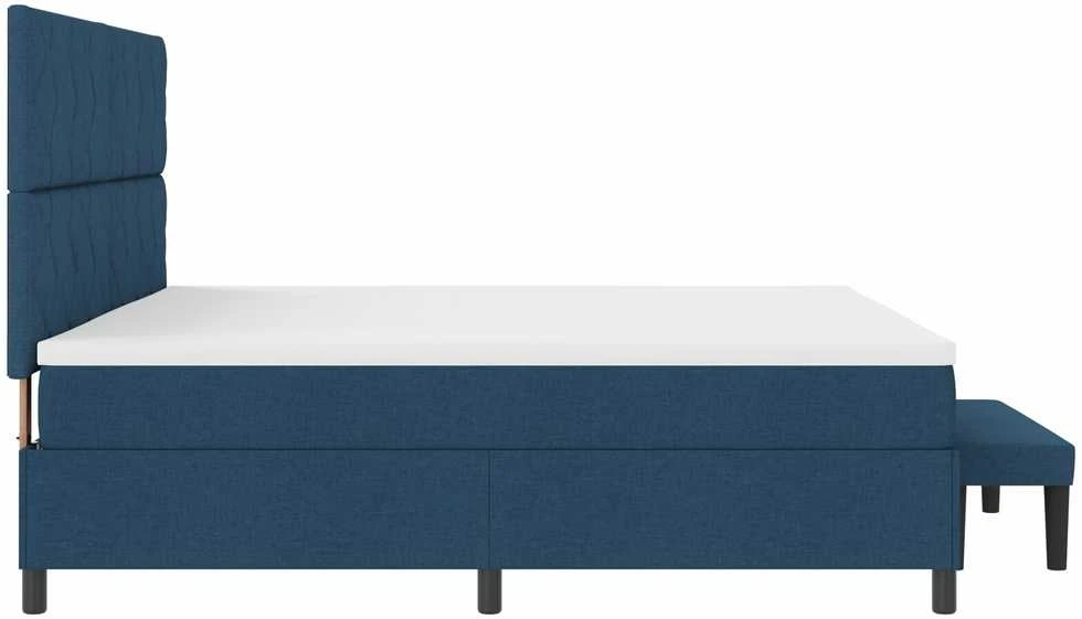 Kiemas lova su čiužiniu Mėlyna 200 x 200 cm audinys