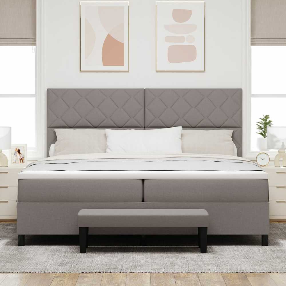 Kiemas lova su galvūgalio Tortora 200 x 200 cm audinys