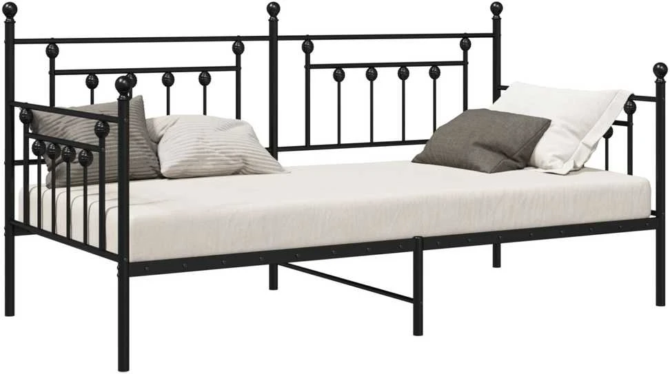 Lova Dienos lovos rėmas Juoda 107 x 203 cm Plienas