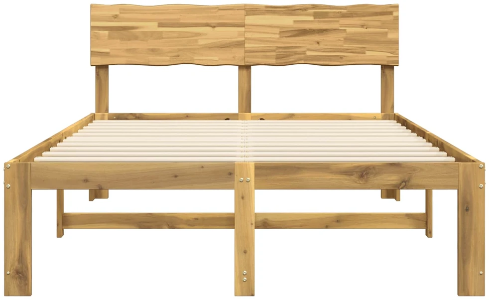 Lova Dviejų lovų rėmas su galvūgaliu ROSTOCK Balta 140 x 190 cm