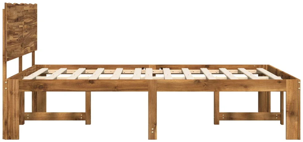 Lova Dviejų lovų rėmas su galvūgaliu ROSTOCK Natūrali 140 x 190 cm