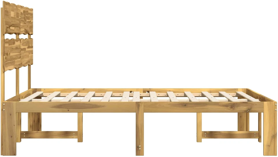 Lova Dviejų lovų rėmas su galvūgaliu ROSTOCK Balta 140 x 190 cm
