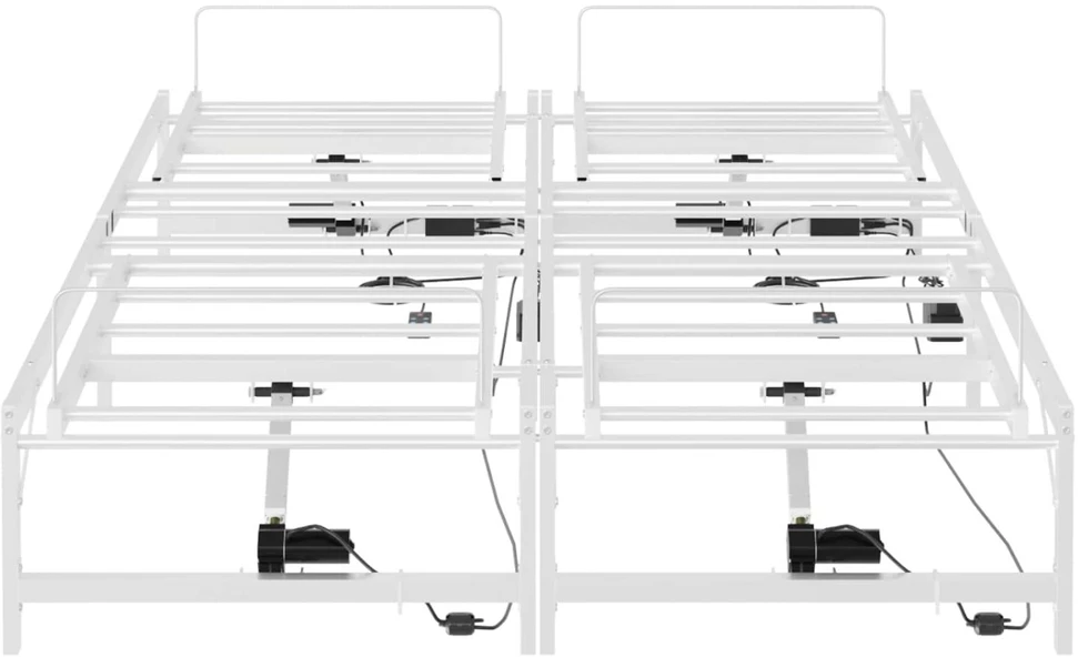 Lova Elektrinis reguliuojamas lovos rėmas Balta 150 x 200 cm Plienas