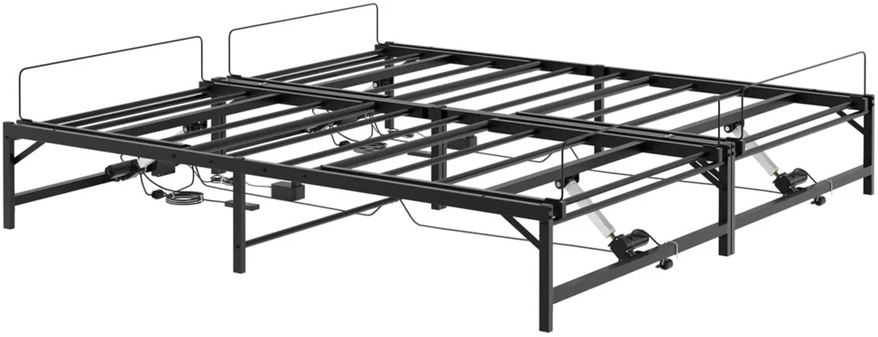 Lova Elektrinis reguliuojamas lovos rėmas Juoda 90 x 213 cm Plienas