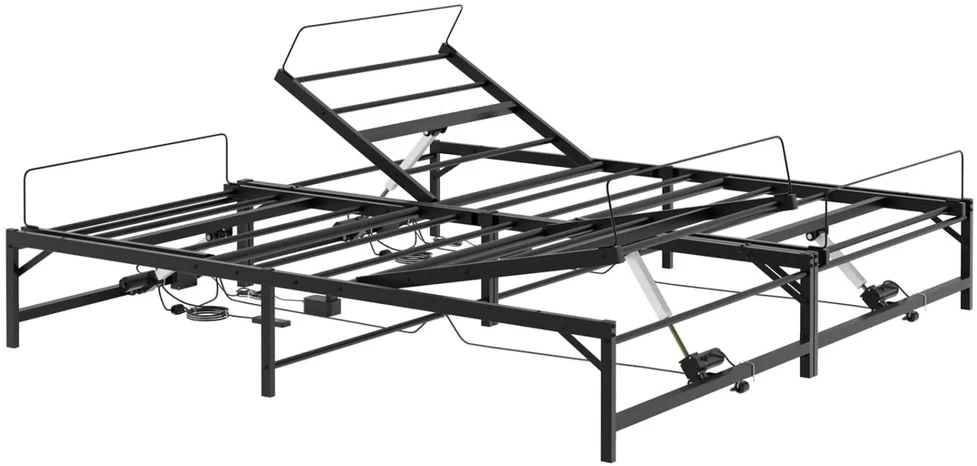 Lova Elektrinis reguliuojamas lovos rėmas Juoda 90 x 213 cm Plienas