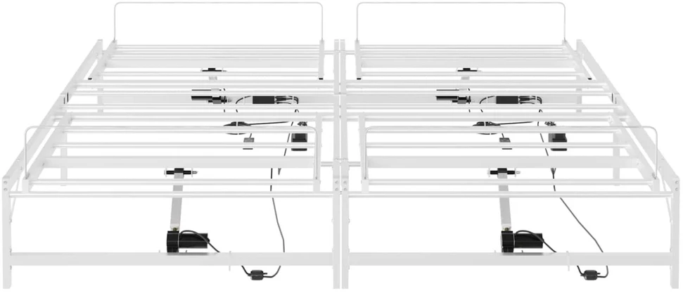 Lova Elektrinis reguliuojamas lovos rėmas Balta 193 x 200 cm Plienas