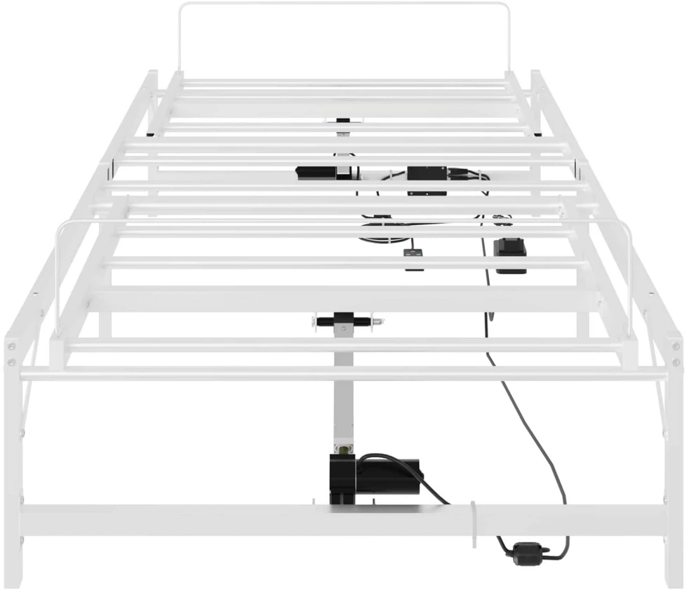 Lova Elektrinis reguliuojamas lovos rėmas Balta 100 x 200 cm Plienas