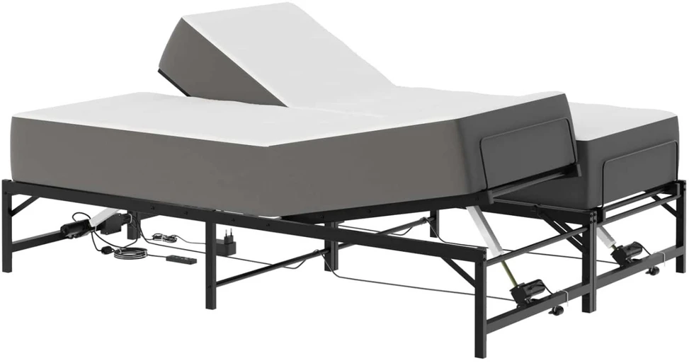 Lova Elektrinis reguliuojamas lovos rėmas Juoda 120 x 190 cm Plienas