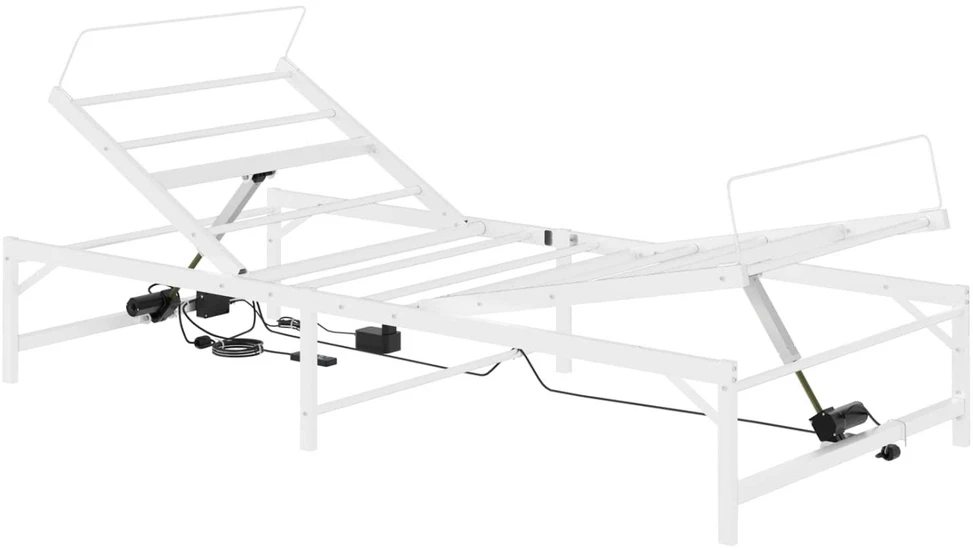 Lova Elektrinis reguliuojamas lovos rėmas Balta 90 x 190 cm Plienas