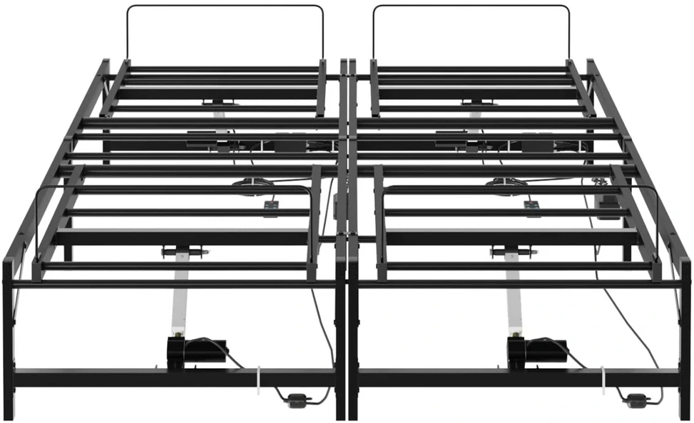 Lova Elektrinis reguliuojamas lovos rėmas Juoda 150 x 200 cm Plienas