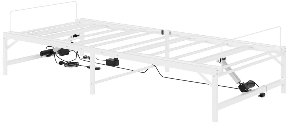 Lova Elektrinis reguliuojamas lovos rėmas Balta 80 x 200 cm Plienas