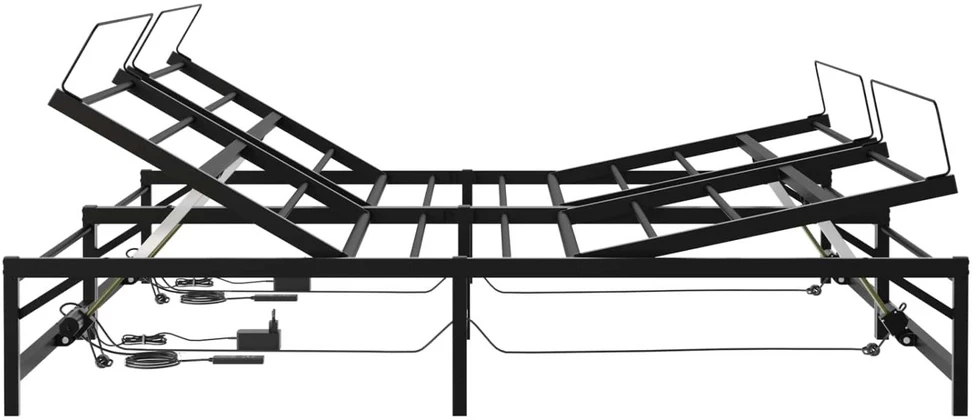 Lova Elektrinis reguliuojamas lovos rėmas Juoda 90 x 213 cm Plienas