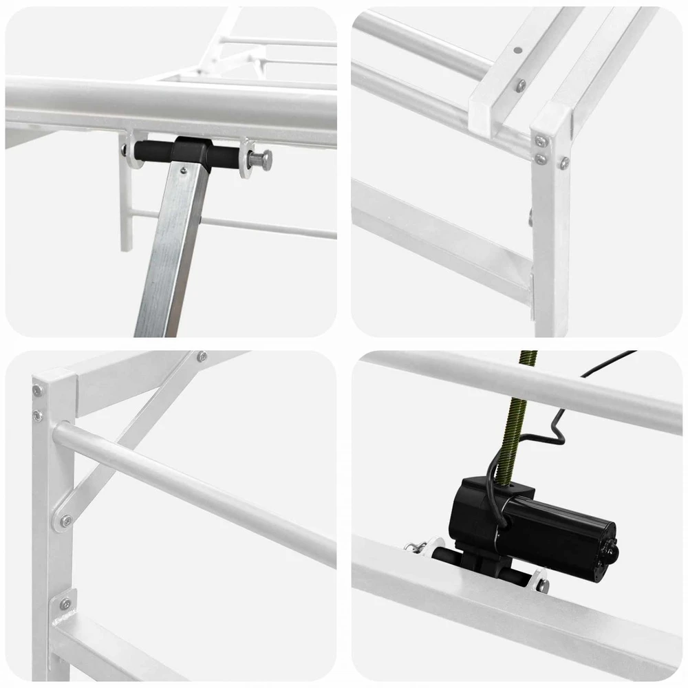 Lova Elektrinis reguliuojamas lovos rėmas Balta 90 x 213 cm Plienas