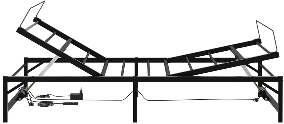 Lova Elektrinis reguliuojamas lovos rėmas Juoda 90 x 200 cm Plienas