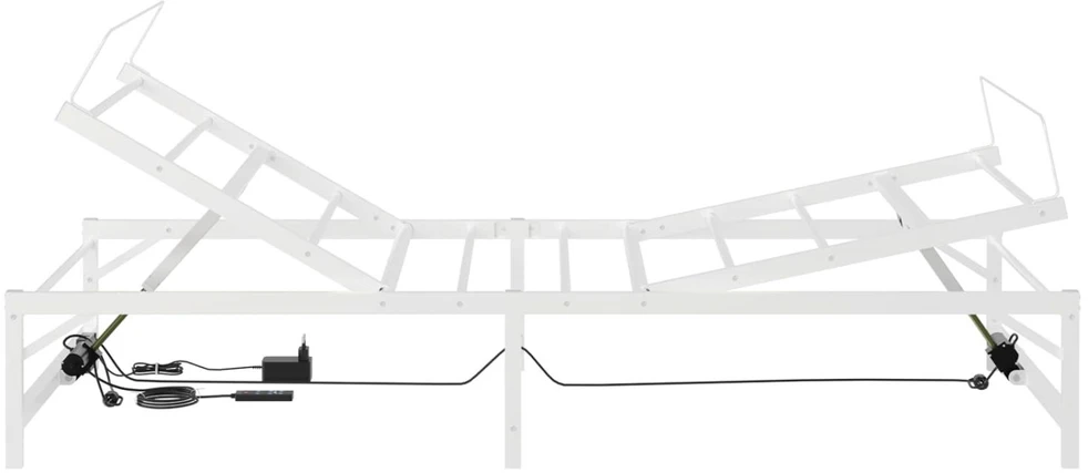 Lova Elektrinis reguliuojamas lovos rėmas Balta 100 x 200 cm Plienas