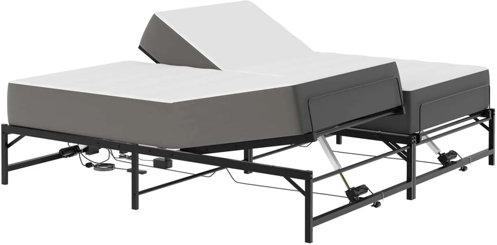 Lova Elektrinis reguliuojamas lovos rėmas Juoda 90 x 213 cm Plienas