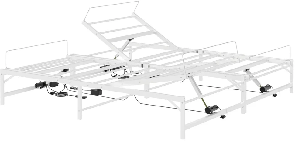 Lova Elektrinis reguliuojamas lovos rėmas Balta 90 x 213 cm Plienas