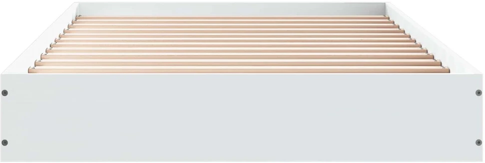 Lova Grindų lovos rėmas Balta 80 x 200 cm Apdirbta mediena