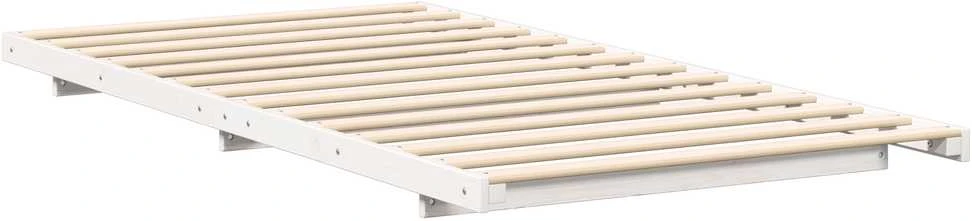 Lova Waszemeble Lovos rėmas Balta 90 x 190 cm Kietos pušies mediena