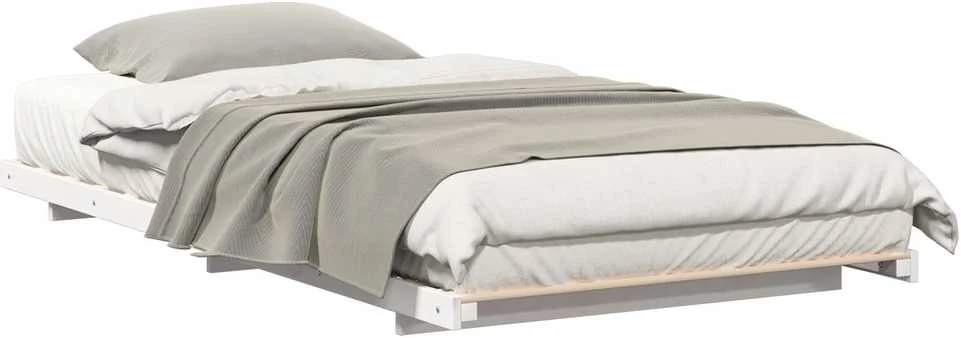 Lova Lovos rėmas Balta 90 x 210 cm Kietos pušies mediena