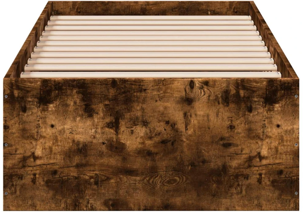 Lova Grindų lovos rėmas Dūminio ąžuolo 80 x 200 cm Apdirbta mediena