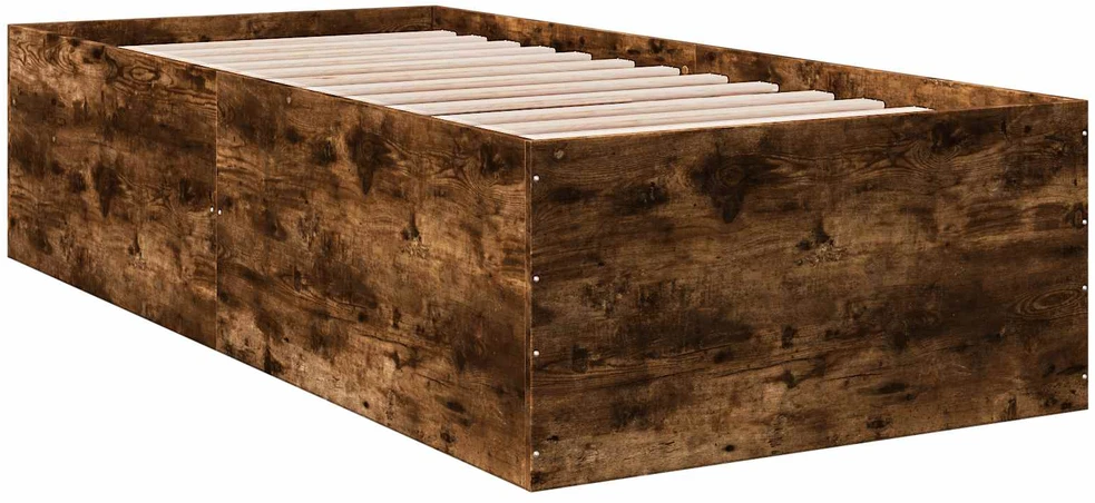 Lova Grindų lovos rėmas Dūminio ąžuolo 80 x 200 cm Apdirbta mediena
