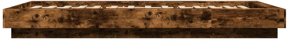 Lova Grindų lovos rėmas Dūminio ąžuolo 80 x 210 cm Apdirbta mediena