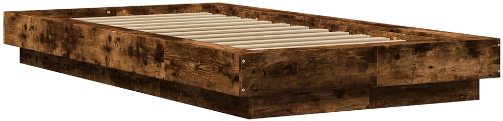 Lova Grindų lovos rėmas Dūminio ąžuolo 80 x 210 cm Apdirbta mediena