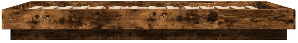 Lova Grindų lovos rėmas Dūminio ąžuolo 80 x 210 cm Apdirbta mediena