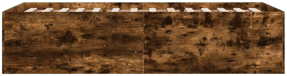 Lova Grindų lovos rėmas Dūminio ąžuolo 80 x 200 cm Apdirbta mediena