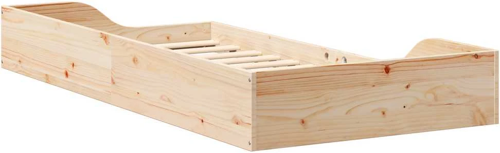 Lova Lovos rėmas Ruda 75 x 190 cm Kietos pušies mediena