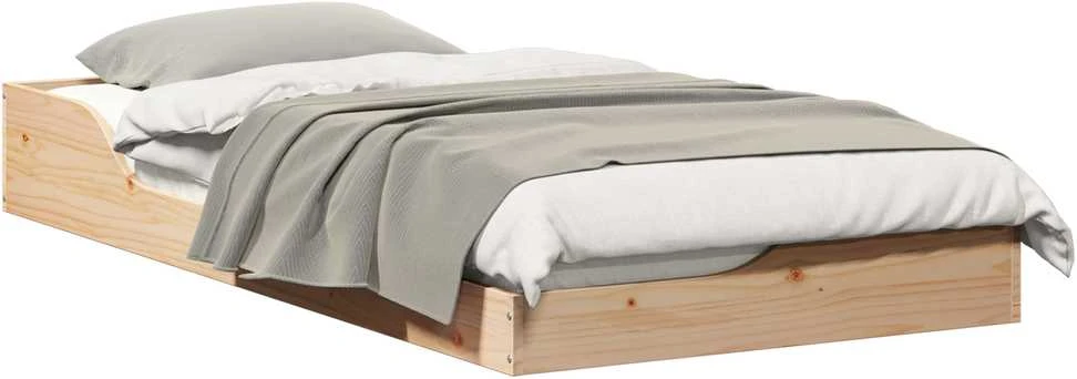Lova Lovos rėmas Ruda 75 x 190 cm Kietos pušies mediena
