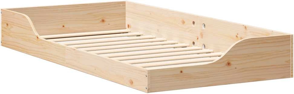 Lova Lovos rėmas Ruda 75 x 190 cm Kietos pušies mediena