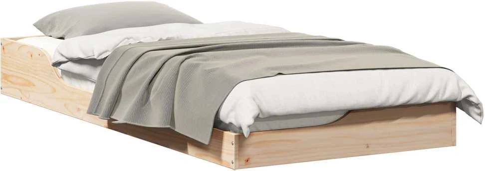 Lova Lovos rėmas Ruda 80 x 200 cm Kietos pušies mediena