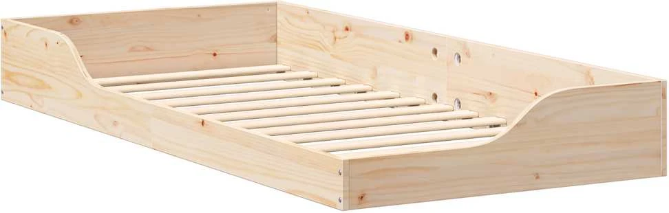 Lova Lovos rėmas Ruda 80 x 200 cm Kietos pušies mediena