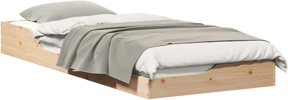 Lova Lovos rėmas Ruda 90 x 220 cm Kietos pušies mediena