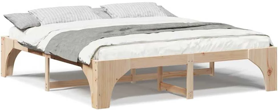 Lovos rėmas Ruda 200 x 200 cm Kietos pušies mediena