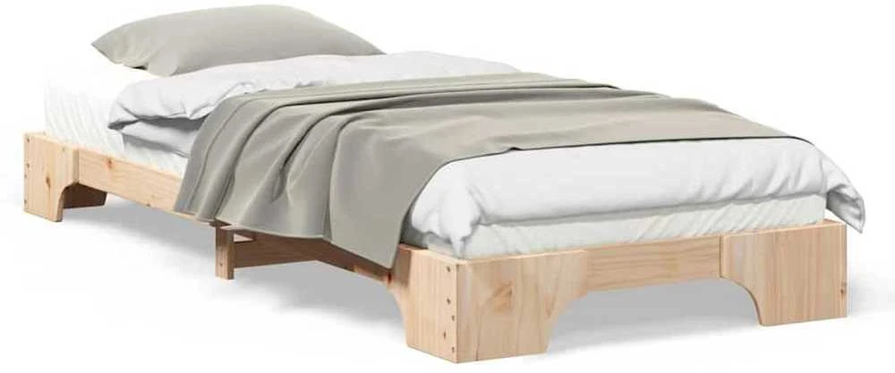 Lova Lovos rėmas Ruda 90 x 220 cm Kietos pušies mediena