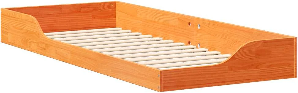 Lova Lovos rėmas Vaško ruda 100 x 220 cm Kietos pušies mediena
