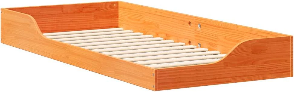 Lova Lovos rėmas Vaško ruda 80 x 210 cm Kietos pušies mediena