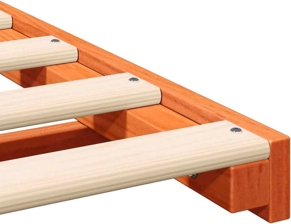 Lova Lovos rėmas Vaško ruda 90 x 200 cm Kietos pušies mediena