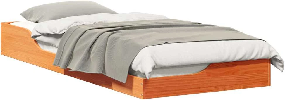 Lova Lovos rėmas Vaško ruda 90 x 210 cm Kietos pušies mediena