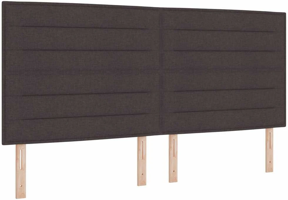 Kiemas lova su čiužiniu Tamsiai rudas 200 x 200 cm audinys