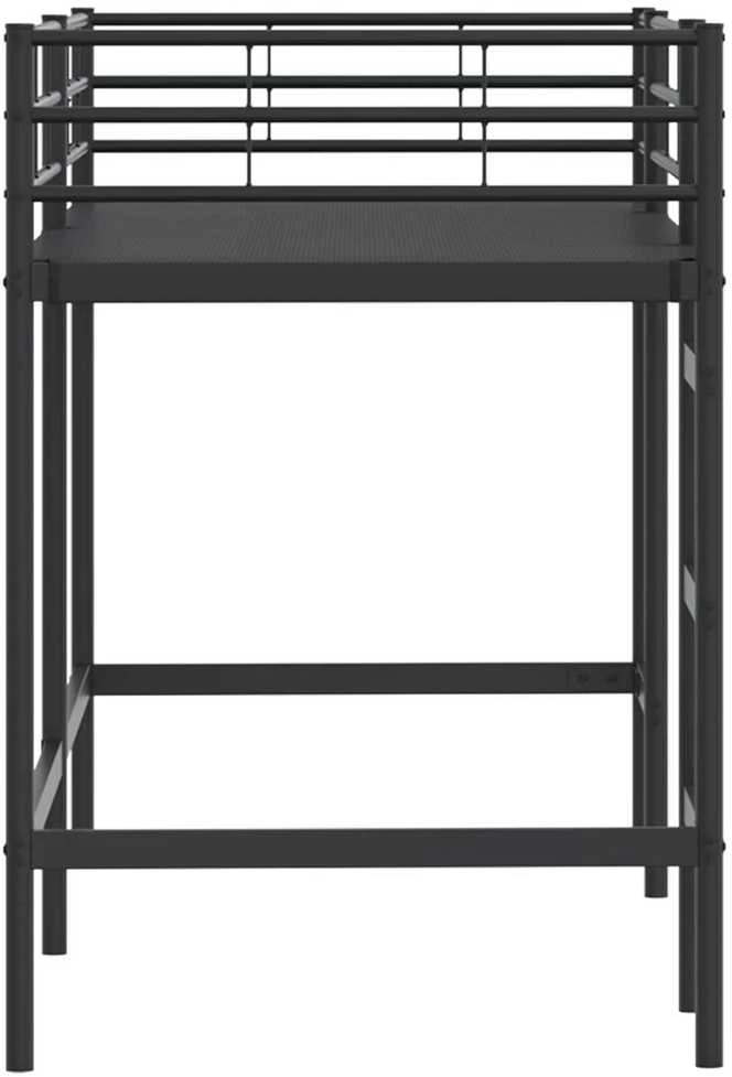 Lova Vaikų Lofto Lovos Rėmas Juoda 90 x 190 cm Plienas