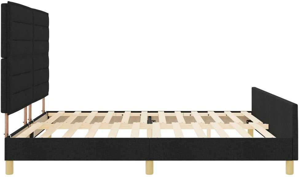 Lovos rėmas su galvūgalio Juoda 200 x 200 cm audinys