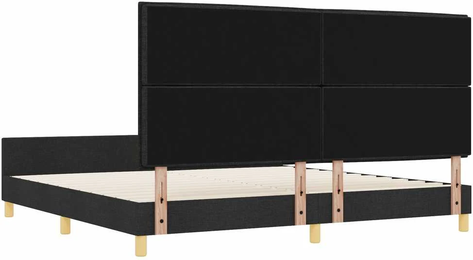 Lovos rėmas su galvūgalio Juoda 200 x 200 cm audinys