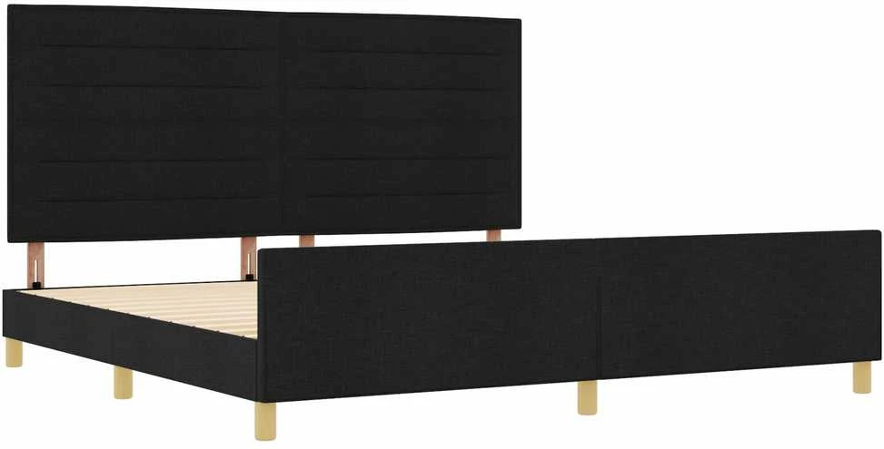 Lovos rėmas su galvūgalio Juoda 200 x 200 cm audinys