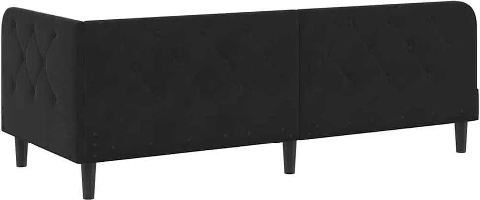 Lova Kampinė lovos konstrukcija Juodas 80 x 200 cm Aksomas
